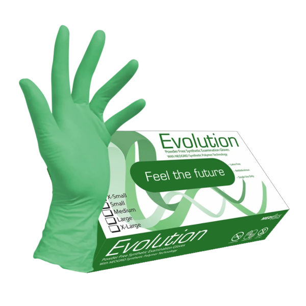 Evolution Green Powder Free Neoprene Gloves